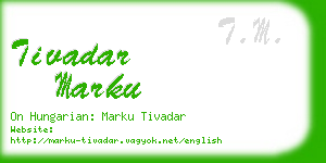 tivadar marku business card